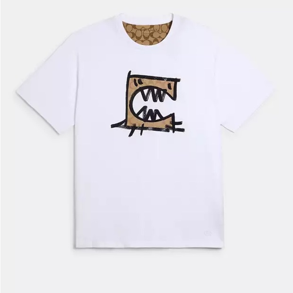 Coach White Tee with Graphic Design